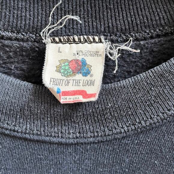 Vintage 1990 Fruit of The Loom USA The Wild Side Carousel Print Sweatshirt Large - Picture 11 of 12